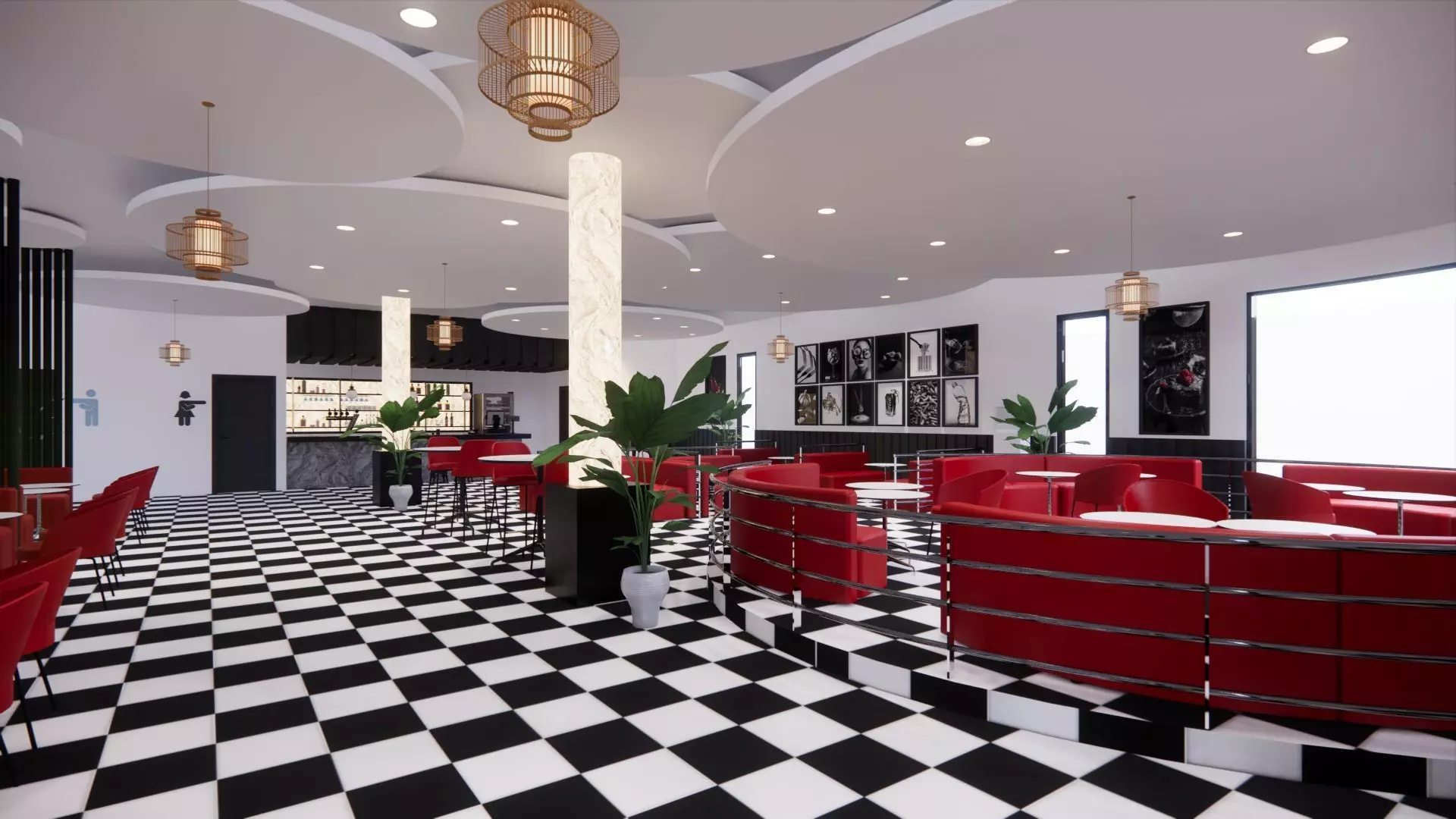 RESTAURANT DESIGN 3D model_0