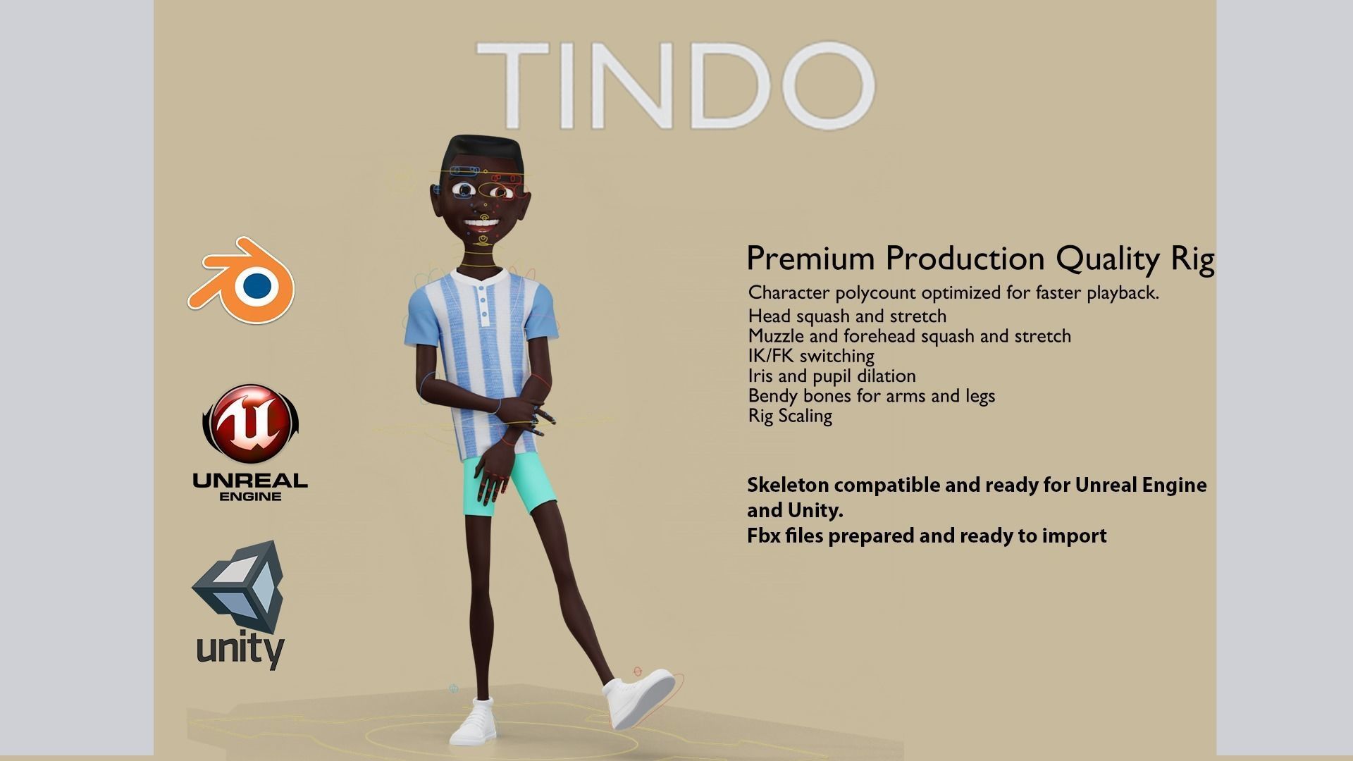TINDO RIG BLENDER VERSION Low-poly 3D model_7
