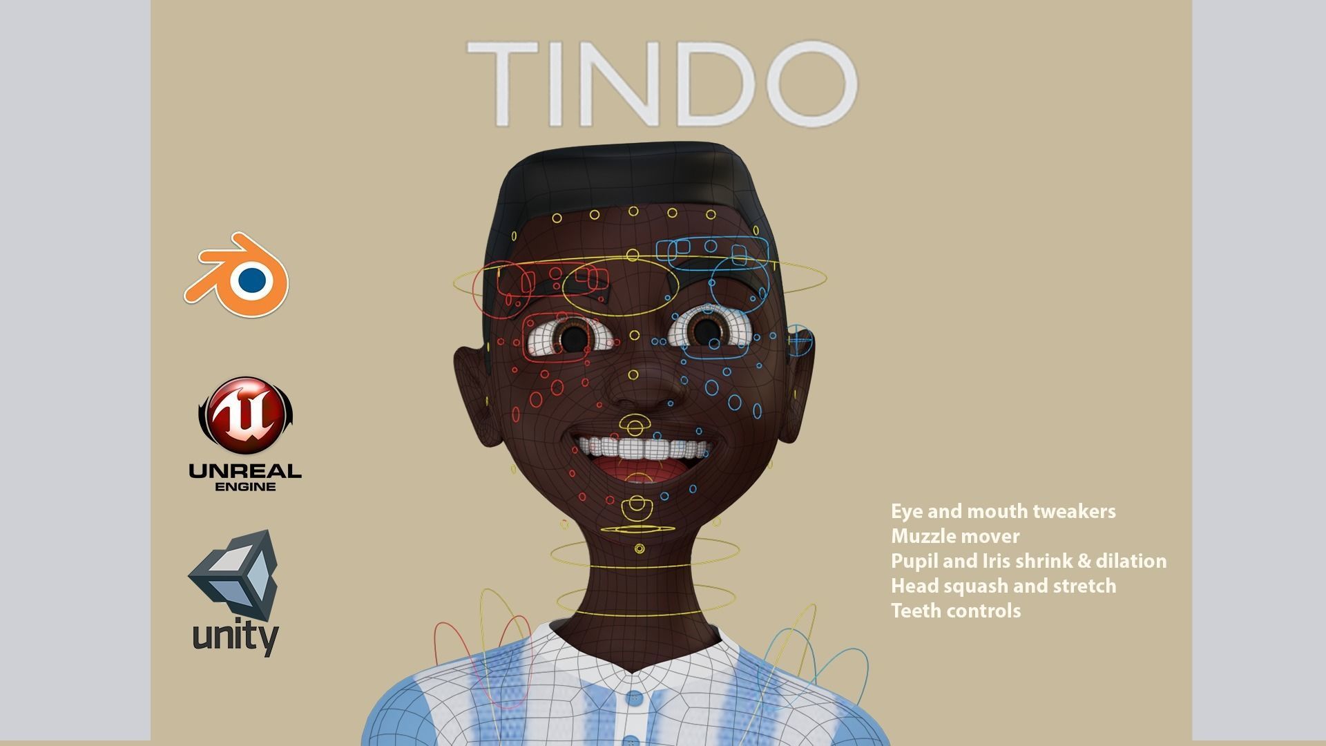 TINDO RIG BLENDER VERSION Low-poly 3D model_8