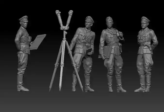 ww2 German Command Staff 1-35  3D print model