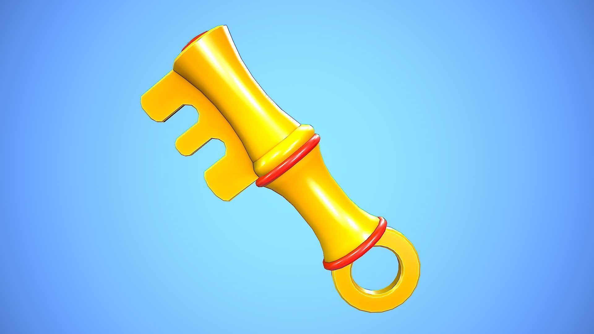 KEY CARTOON STYLIZED Low-poly 3D model_9