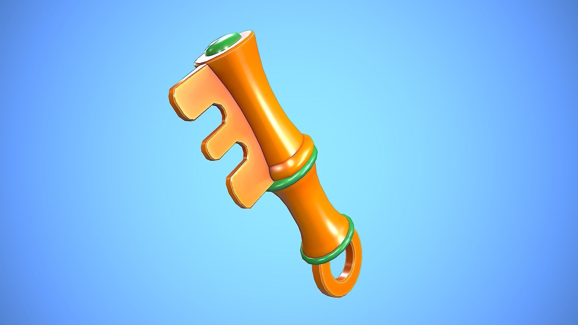 KEY CARTOON STYLIZED Low-poly 3D model_8