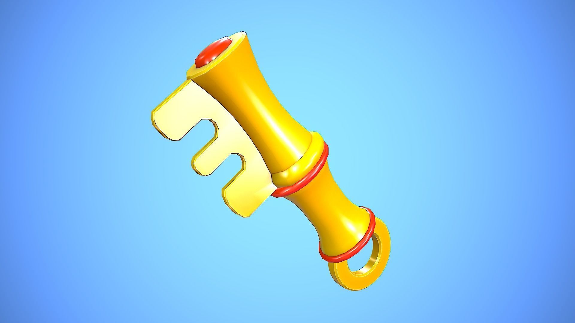 KEY CARTOON STYLIZED Low-poly 3D model_6