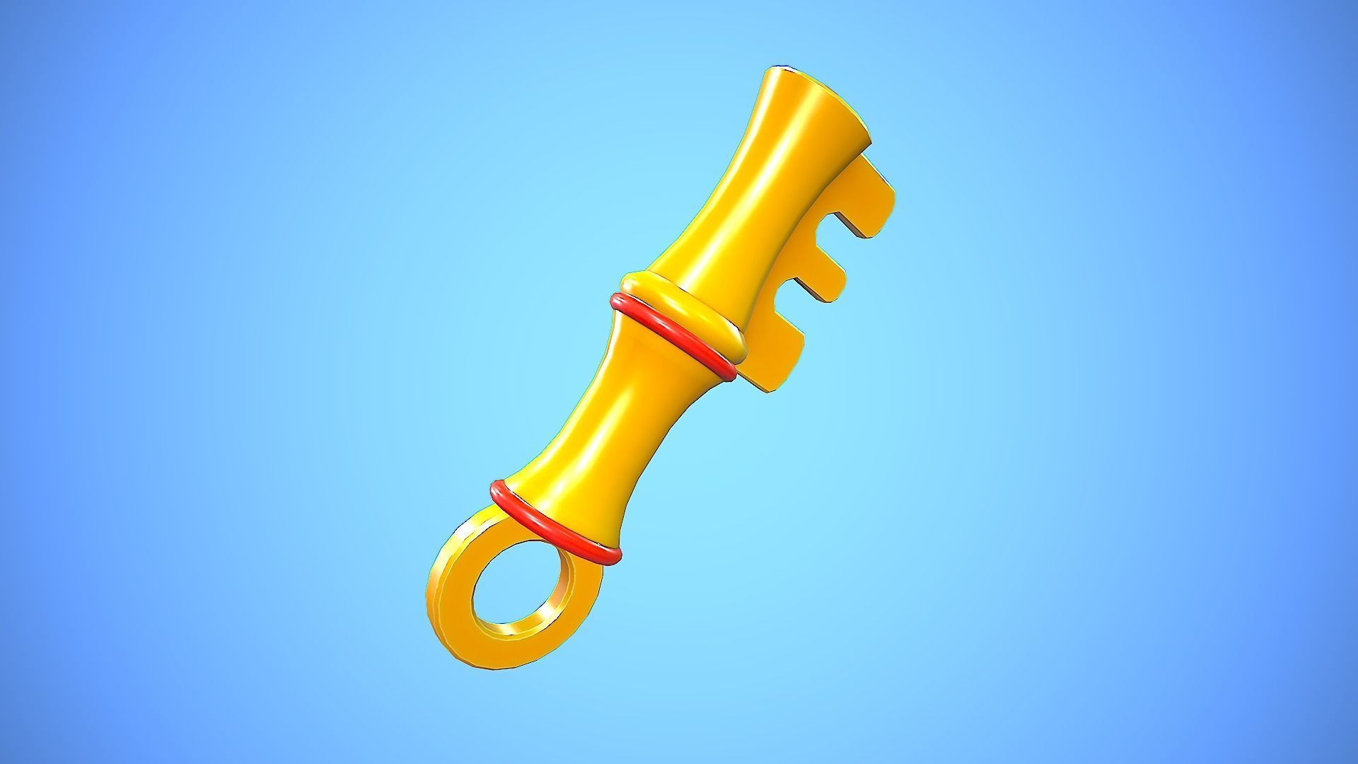 KEY CARTOON STYLIZED Low-poly 3D model_11