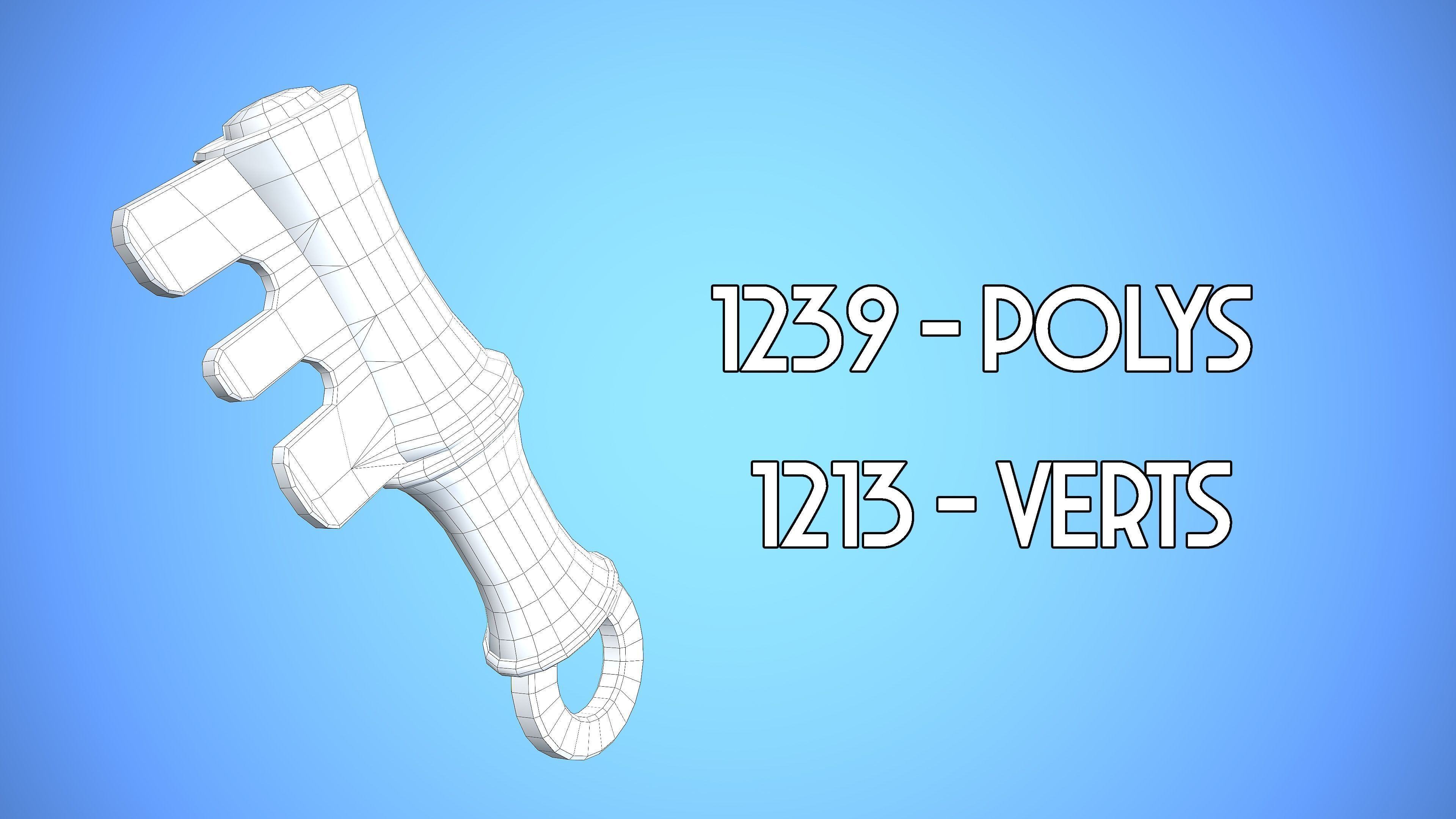 KEY CARTOON STYLIZED Low-poly 3D model_3