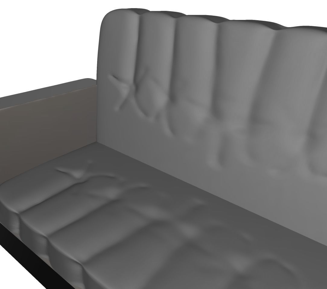 the sofa is modern Low-poly 3D model_1