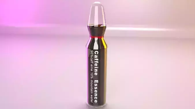 Caffeine Ampoule Shot Low-poly 3D model
