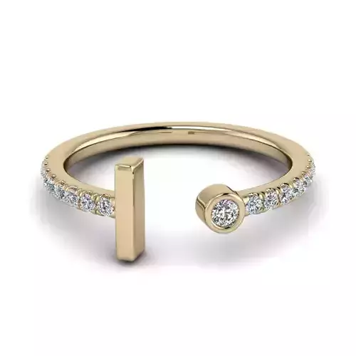 Jewelry Alphabet ring I 3D print model