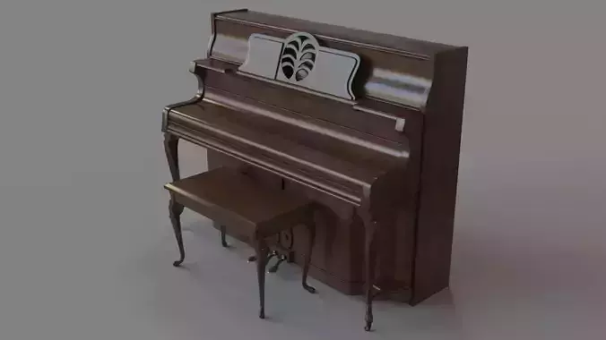 Musical Instrument Upright Piano 3D model