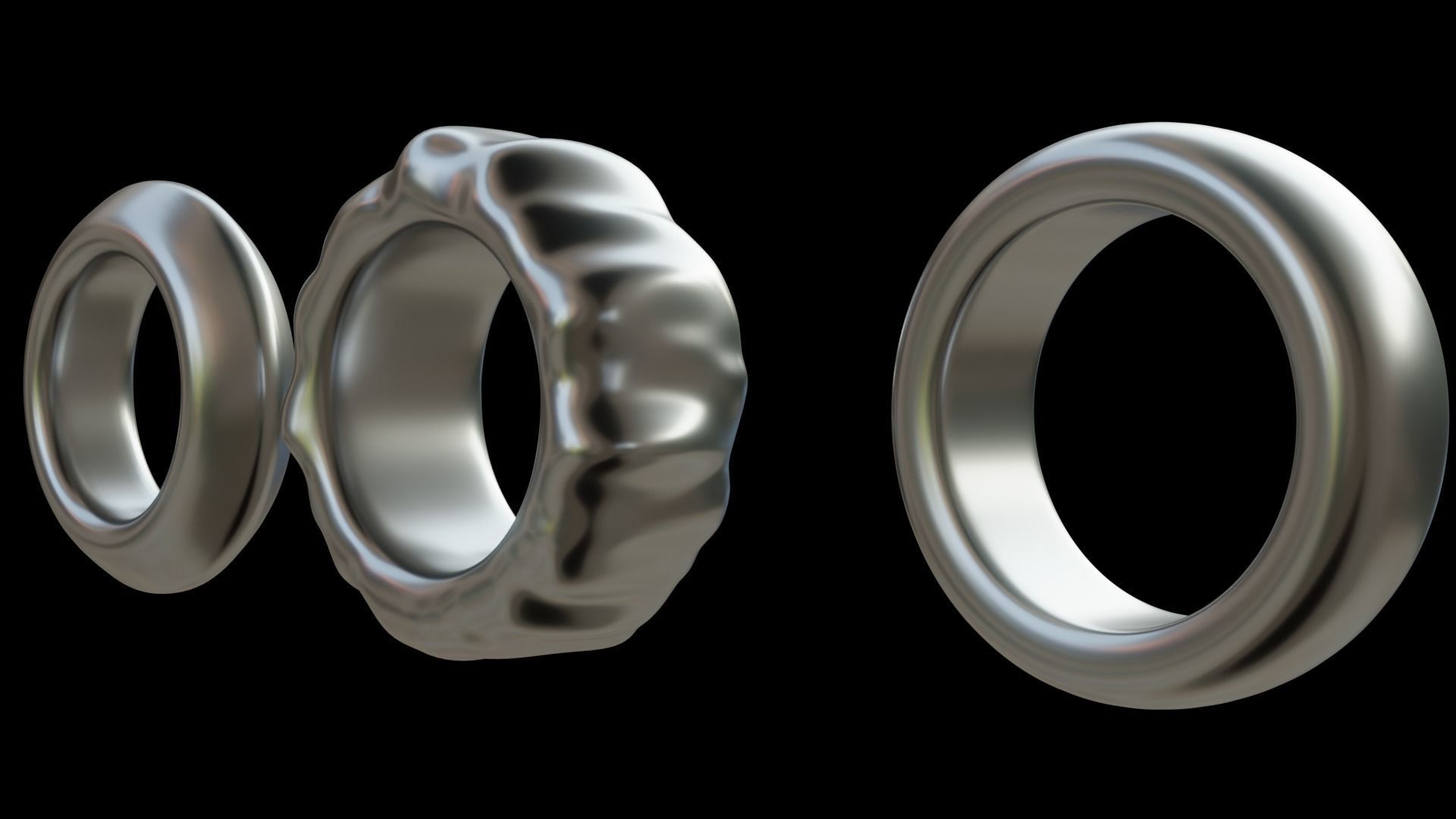 3 printable ring models 3D print model_3