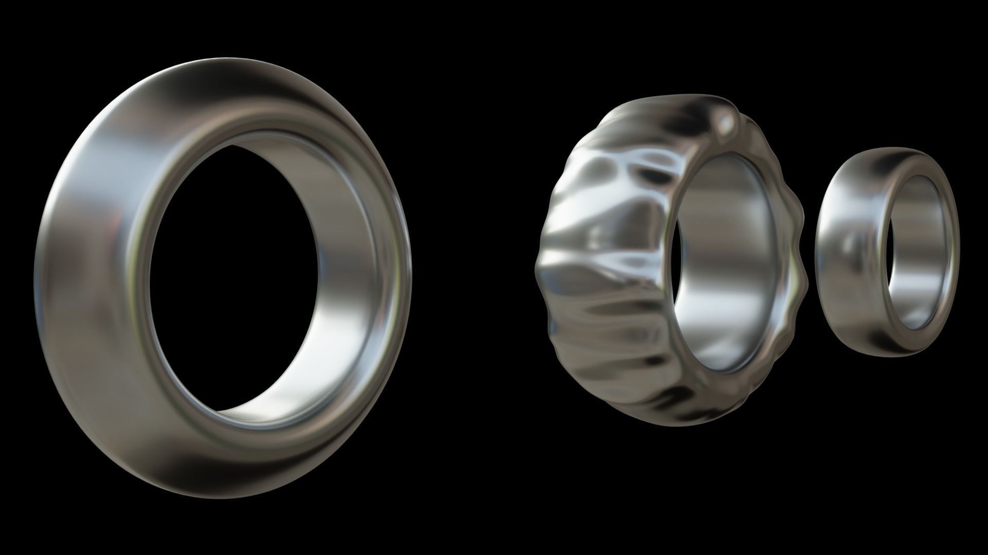 3 printable ring models 3D print model_2