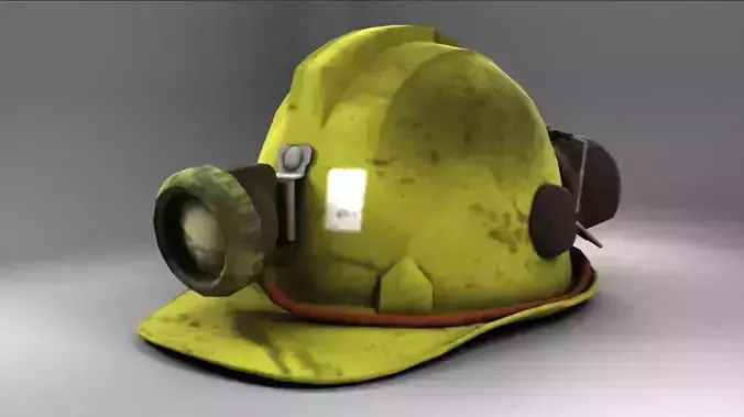 Lowpoly Mining Helmet Low-poly 3D model