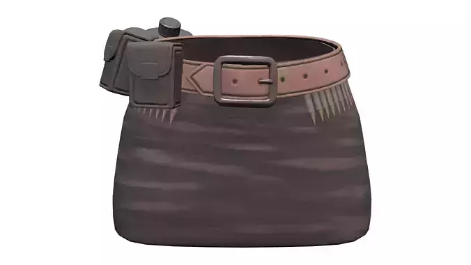 Torn Effect Mini Punk Skirt With Ammunition Belt