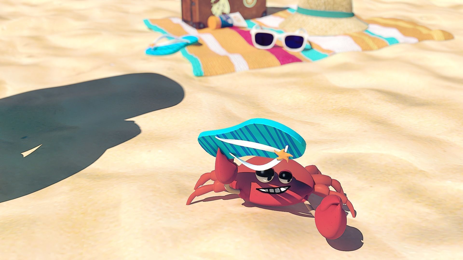 3D beach animal crossing character on Low-poly 3D model_3