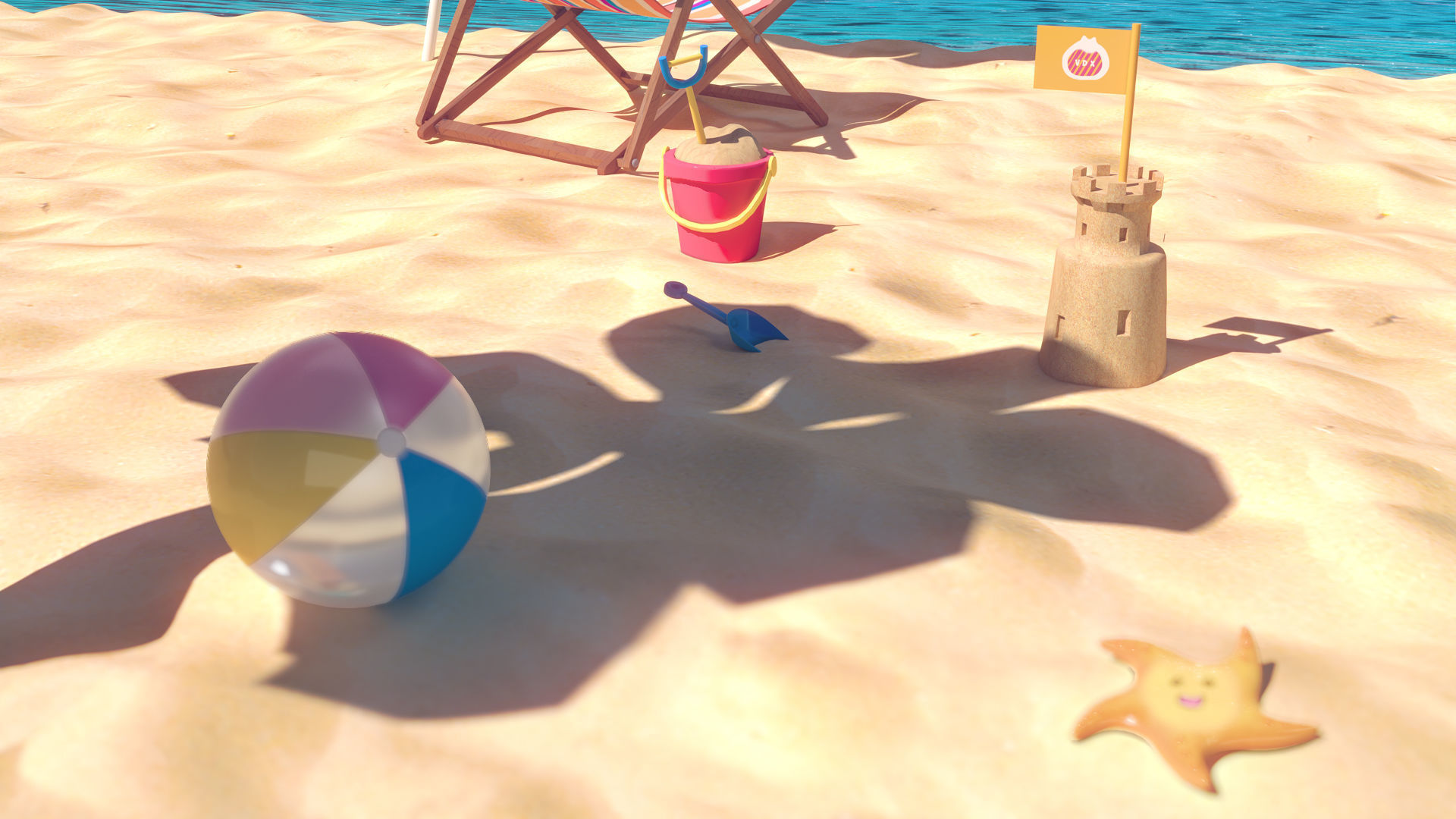 3D beach animal crossing character on Low-poly 3D model_4
