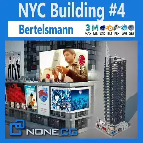 NYC Building Bertelsmann Low-poly 3D model