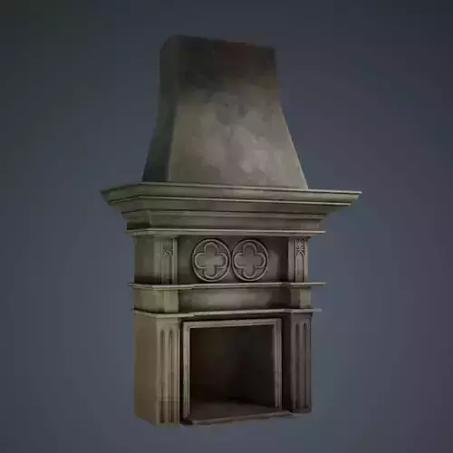 Gothic Fireplace - Library fireplace