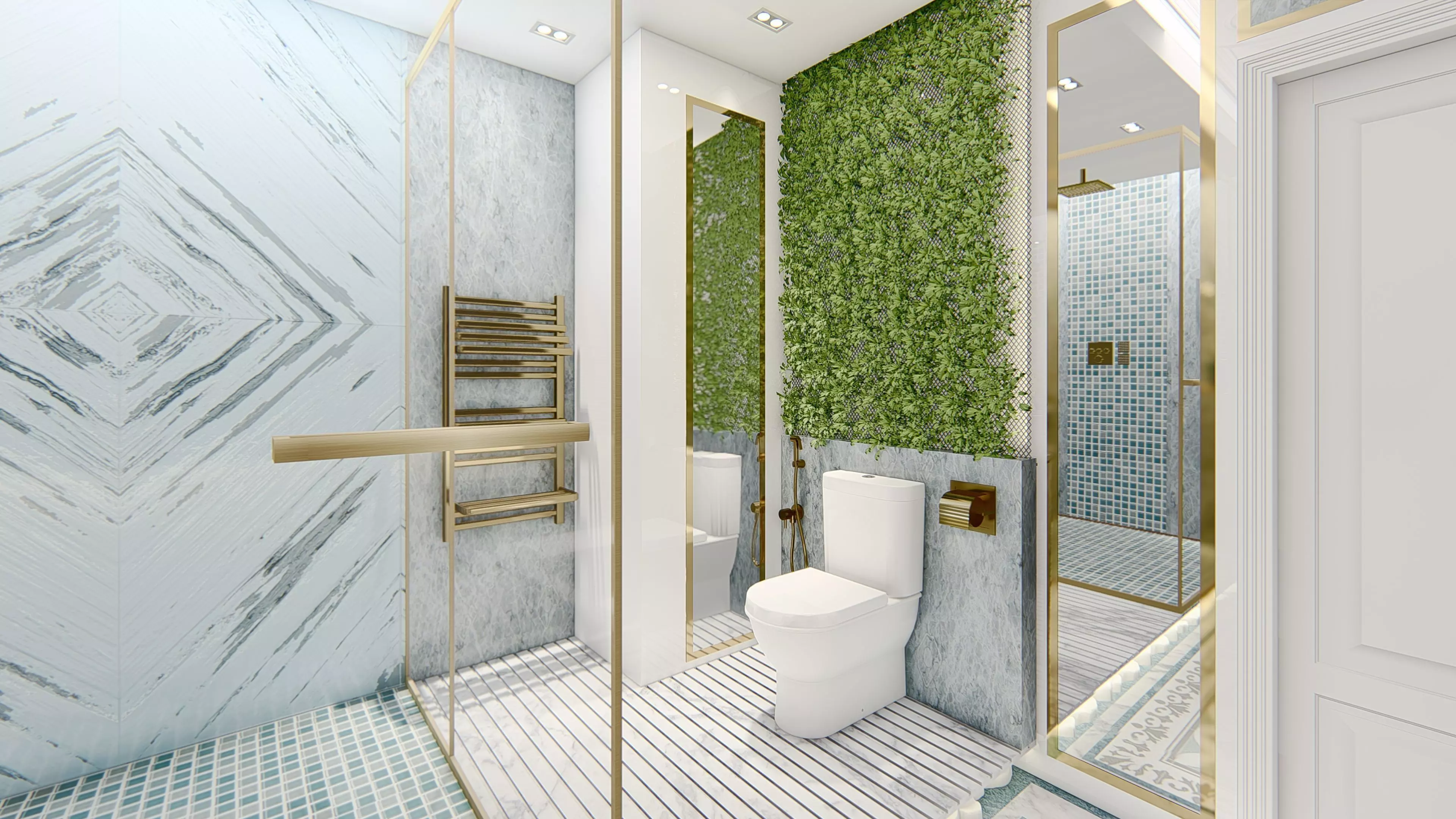 MODERN MASTER BATHROOM INTERIOR DESIGN 3D model
