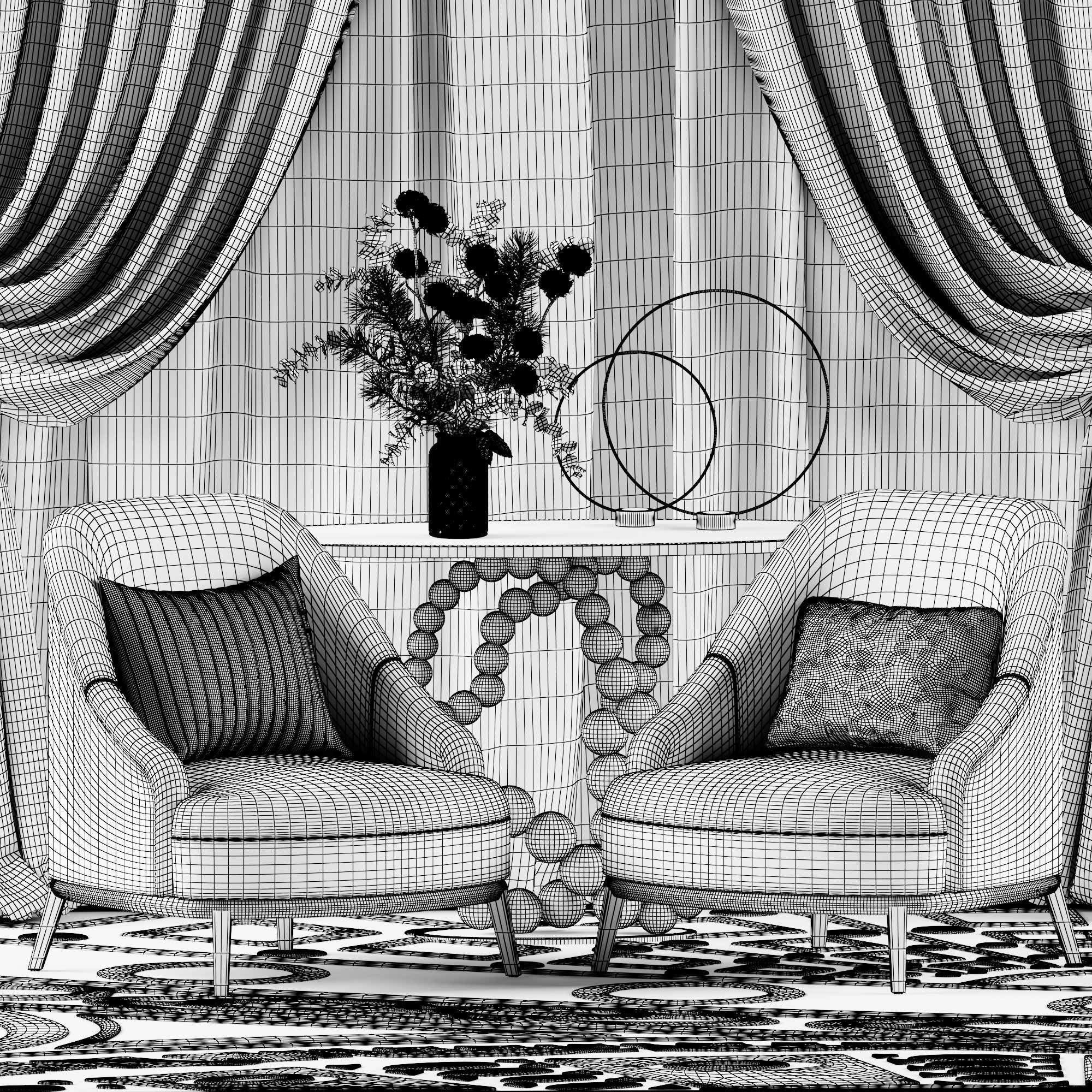 Celedonio armchair 3D model_7