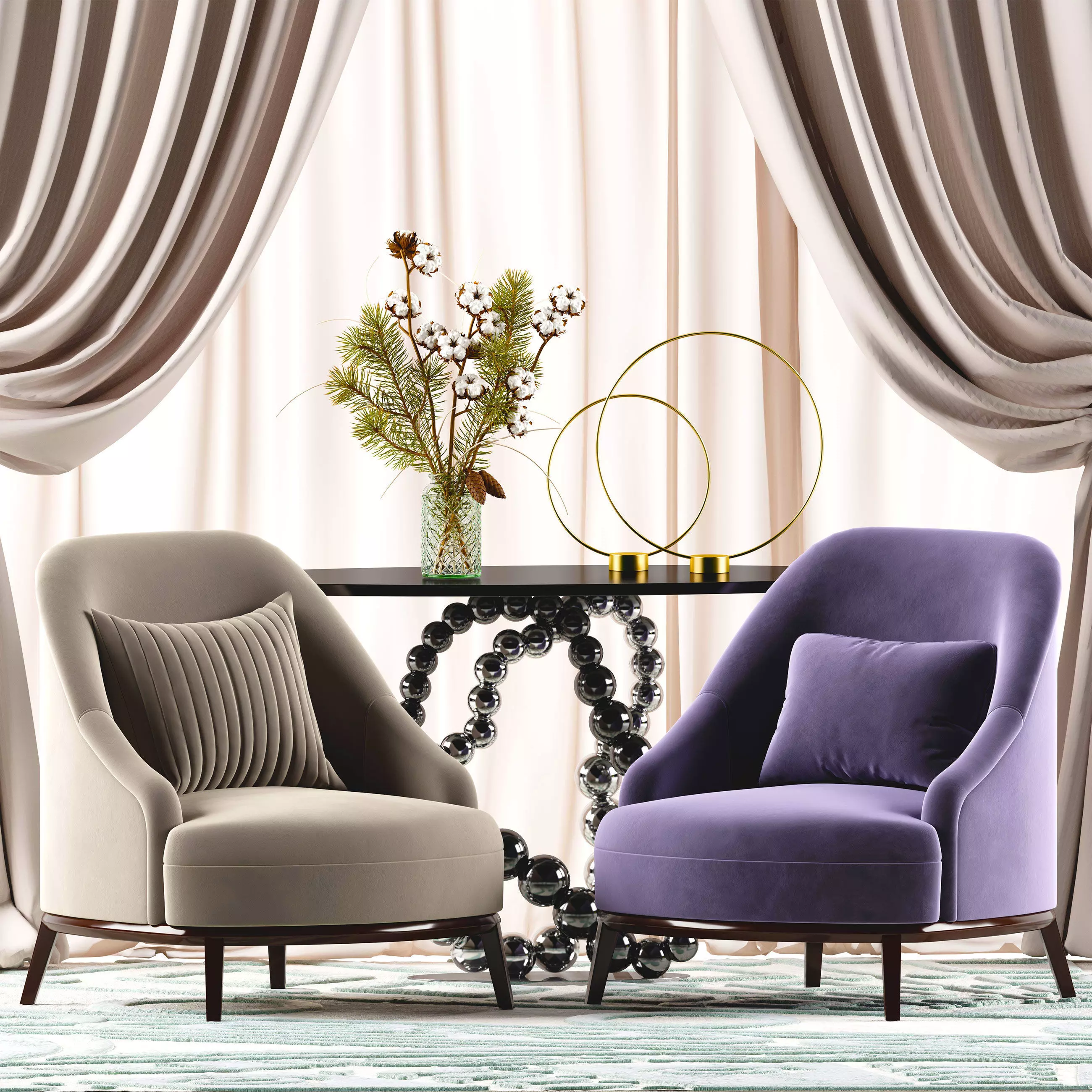 Celedonio armchair 3D model_0