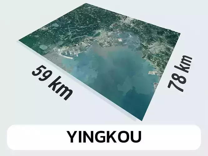 Yingkou China City Landscape 3D Model