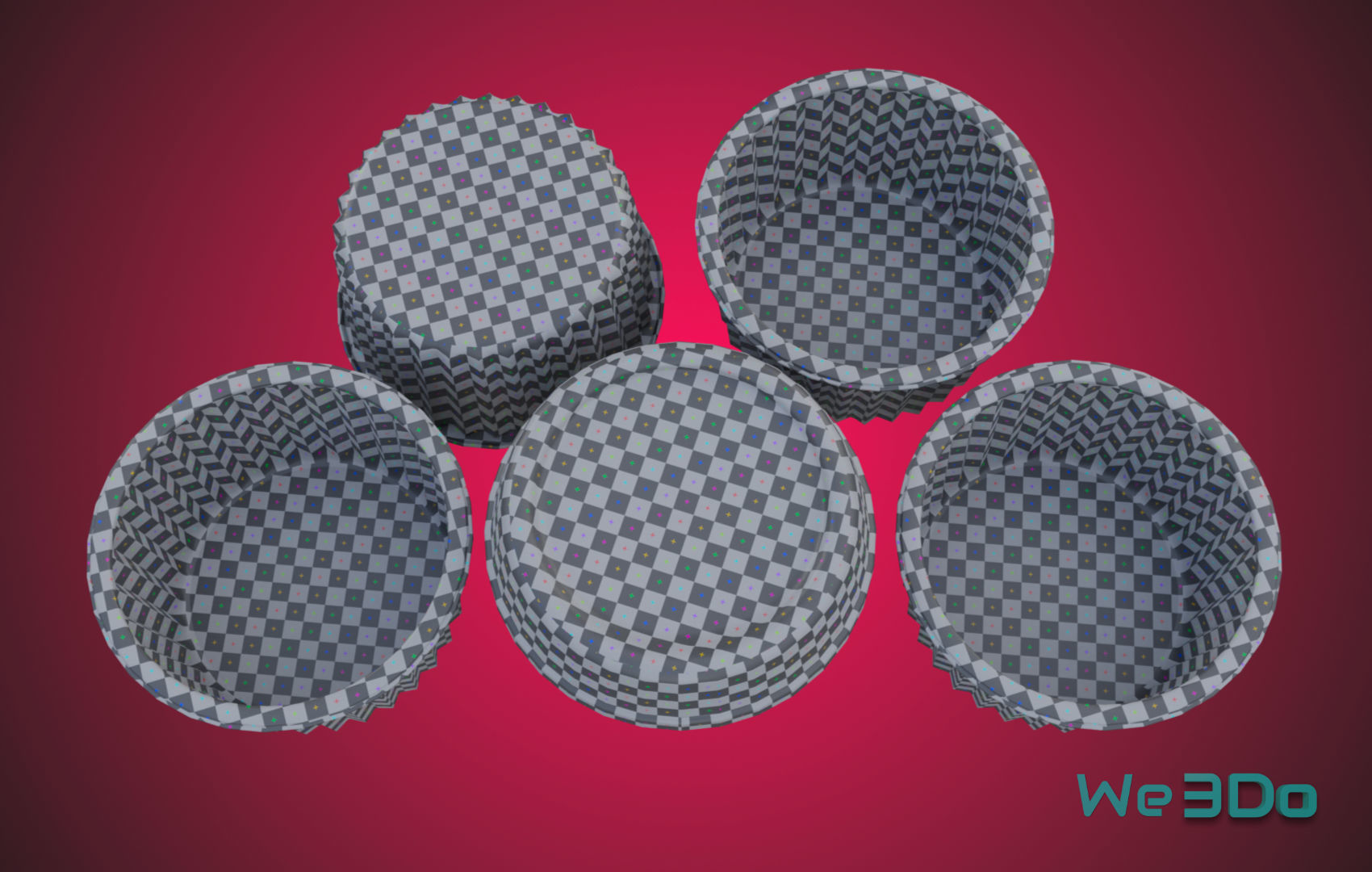 Gold Aluminum Food Container Low-poly 3D model_21