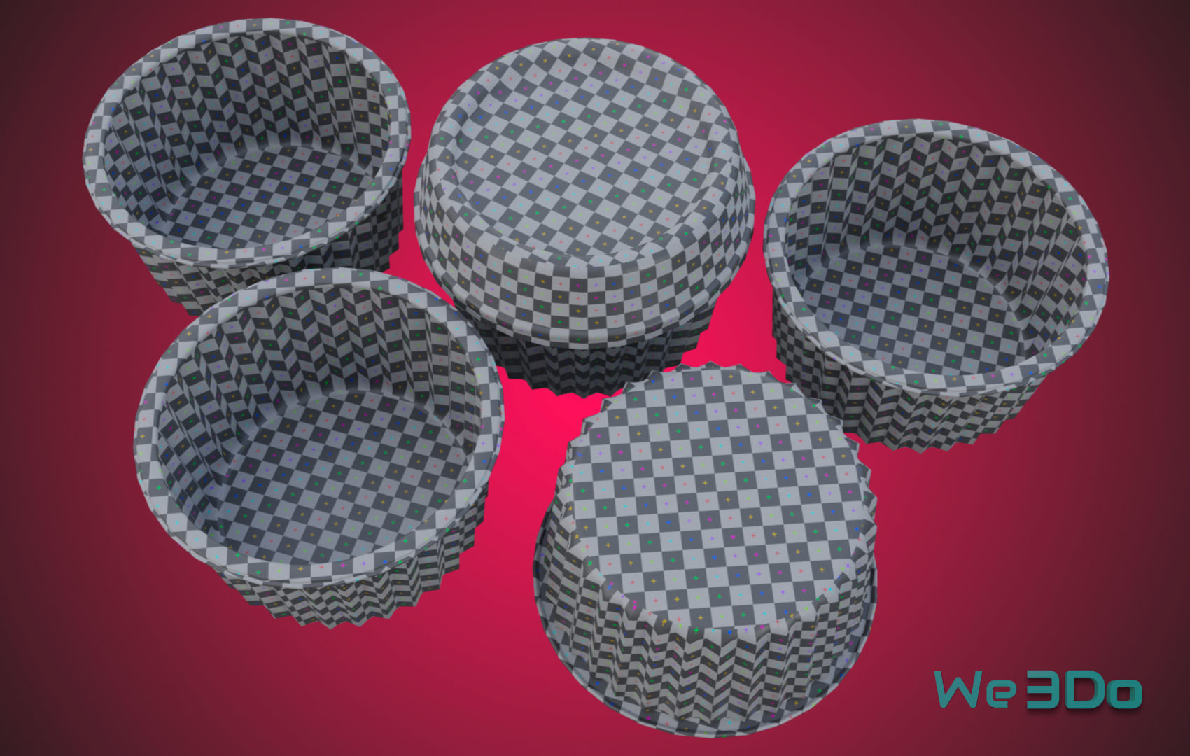 Gold Aluminum Food Container Low-poly 3D model_22