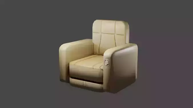 Comfy chair Low poly for blender Free 3D model