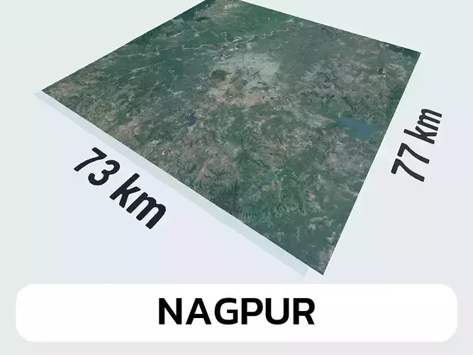 Nagpur India City Landscape 3D Model