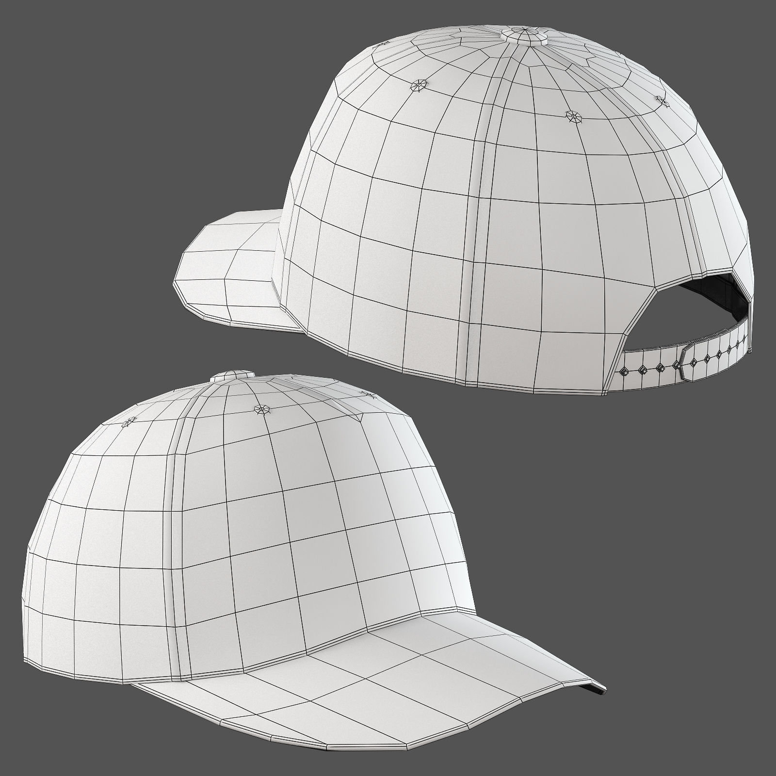 decorative set white NASA 3D model_16