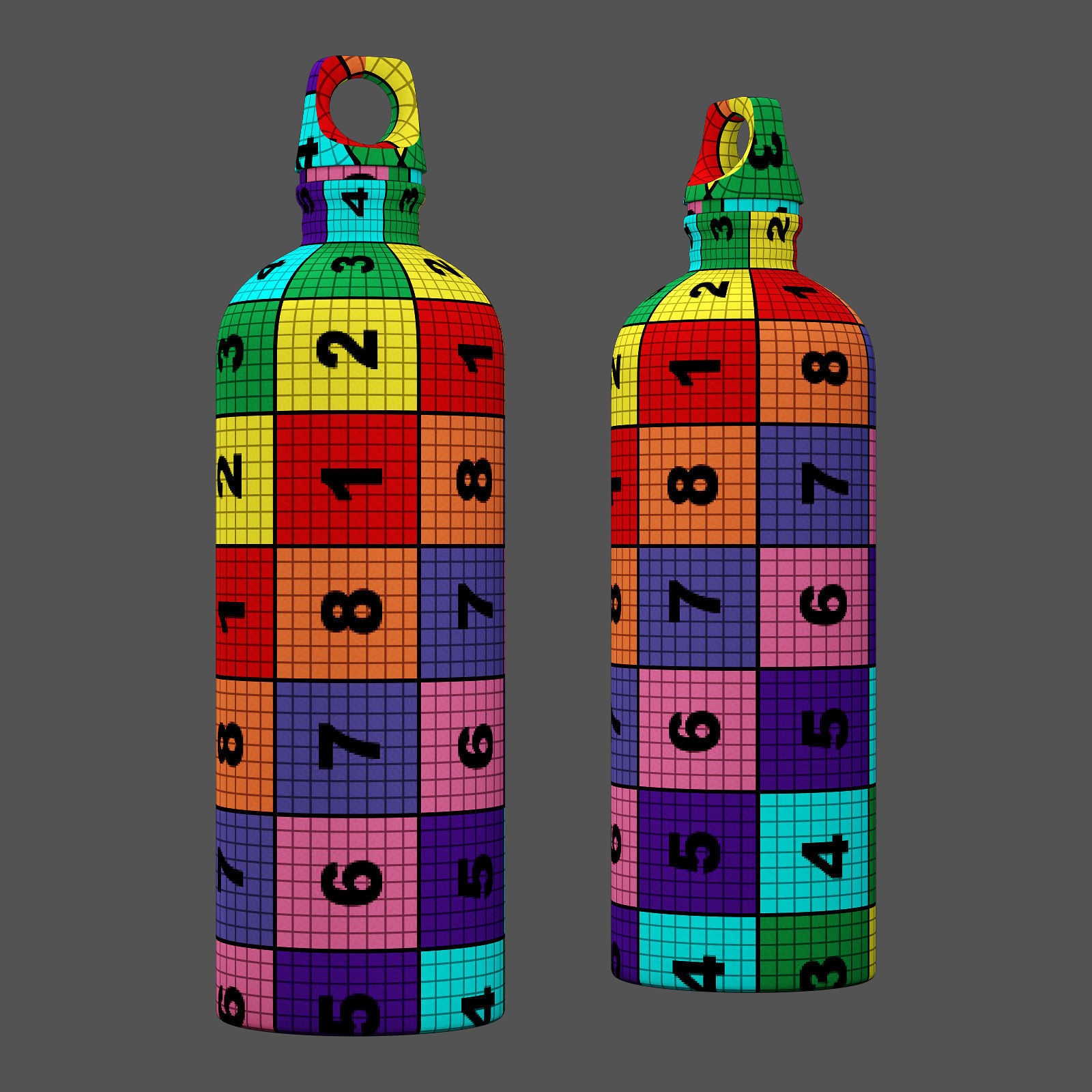 decorative set white NASA 3D model_11