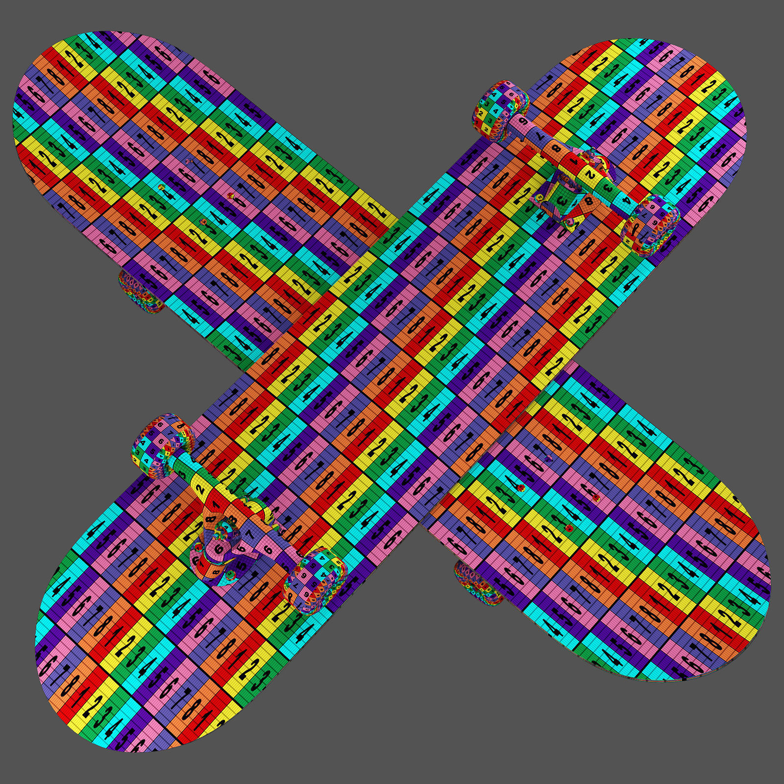 decorative set white NASA 3D model_9