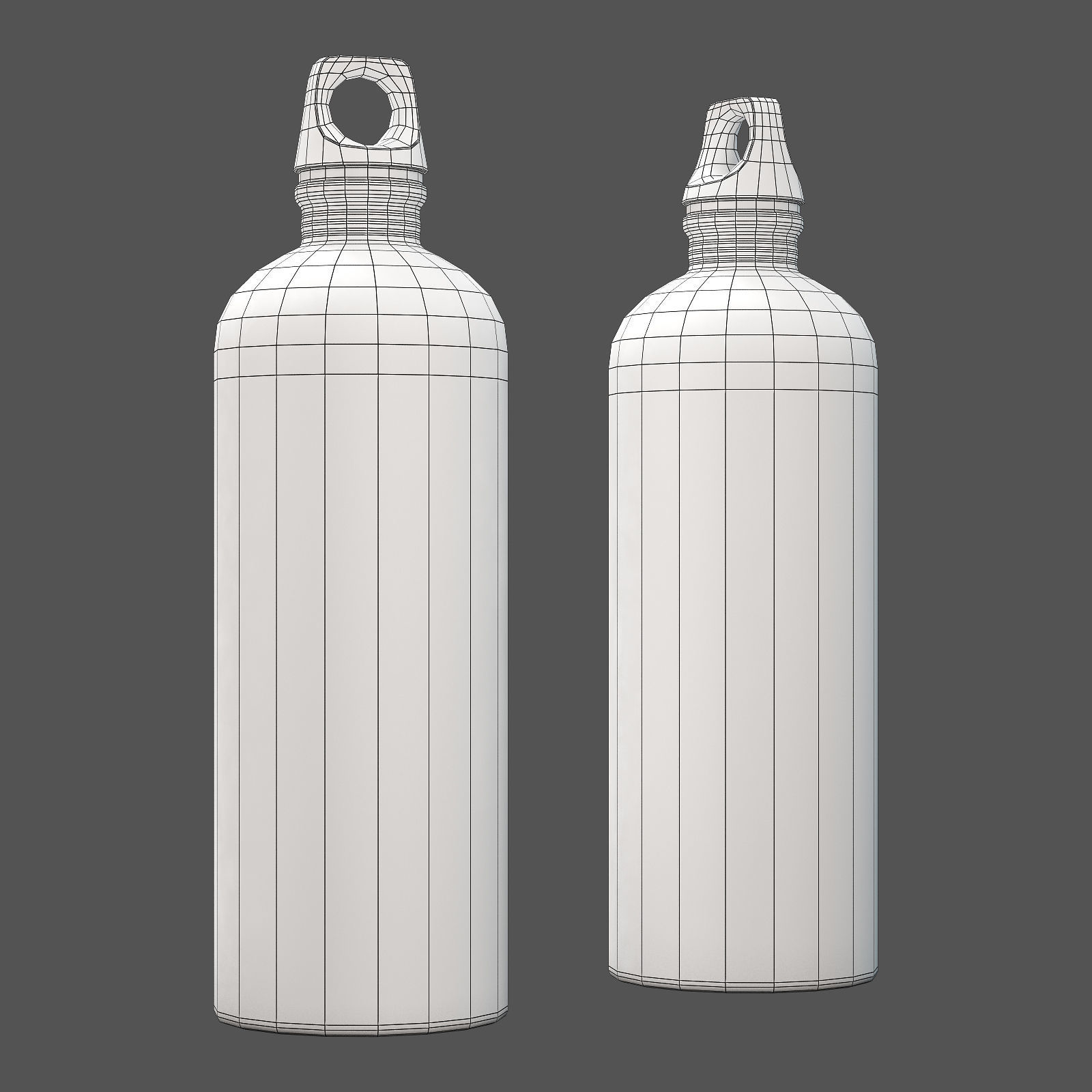 decorative set white NASA 3D model_17