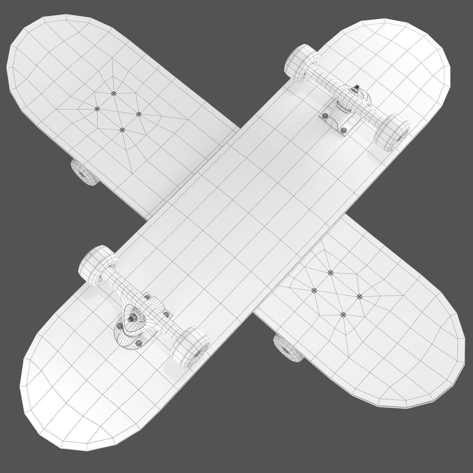 decorative set white NASA 3D model_15