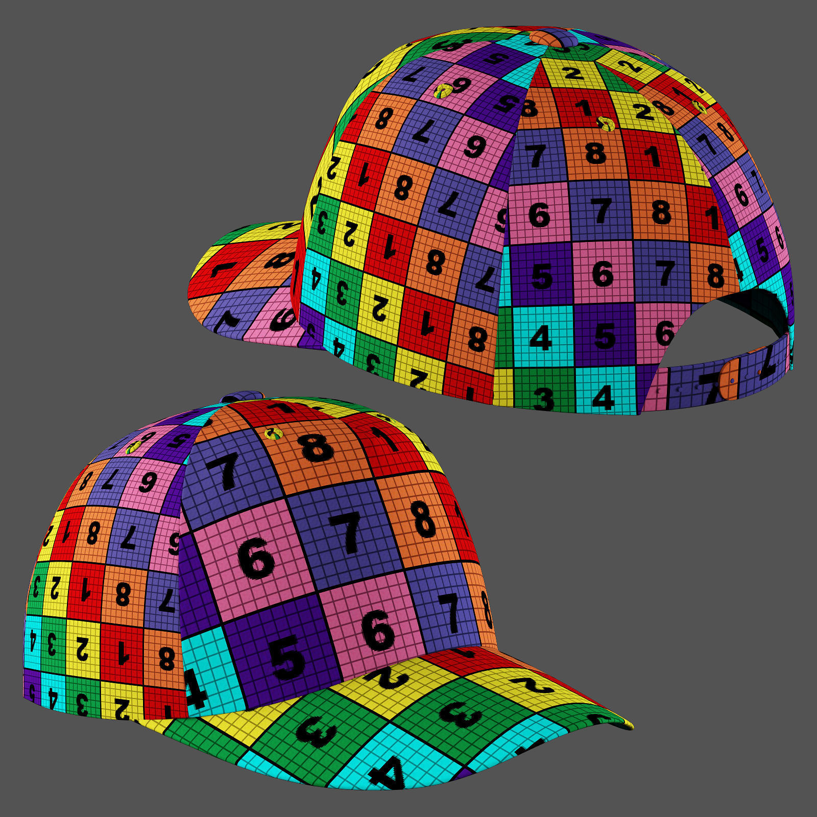 decorative set white NASA 3D model_10