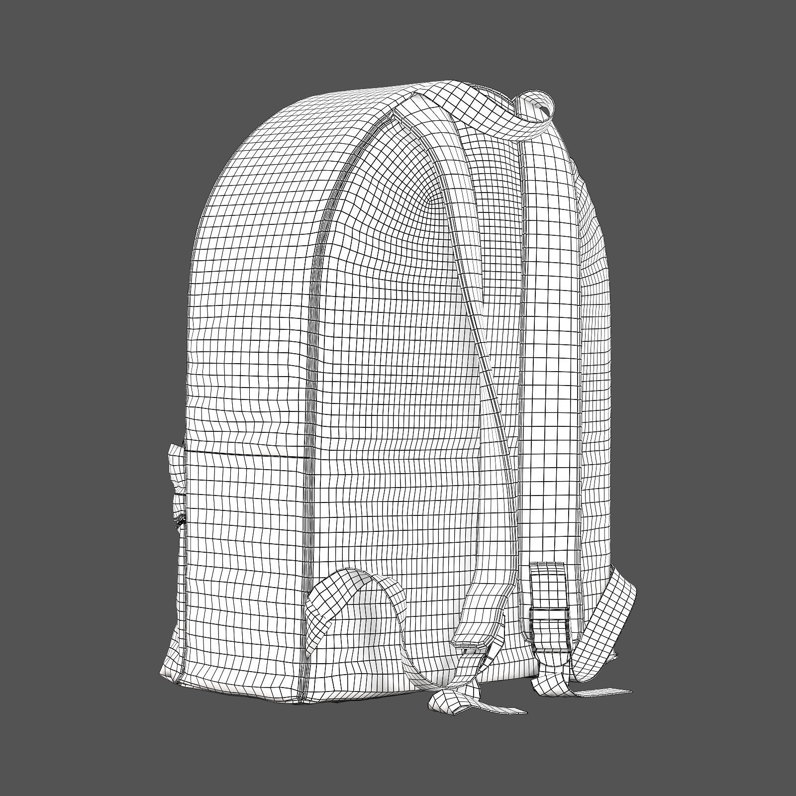 decorative set white NASA 3D model_14