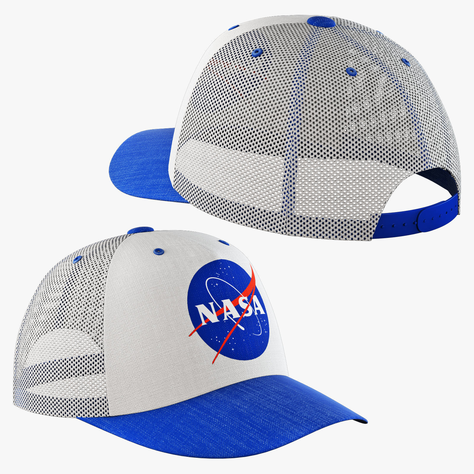 decorative set white NASA 3D model_4