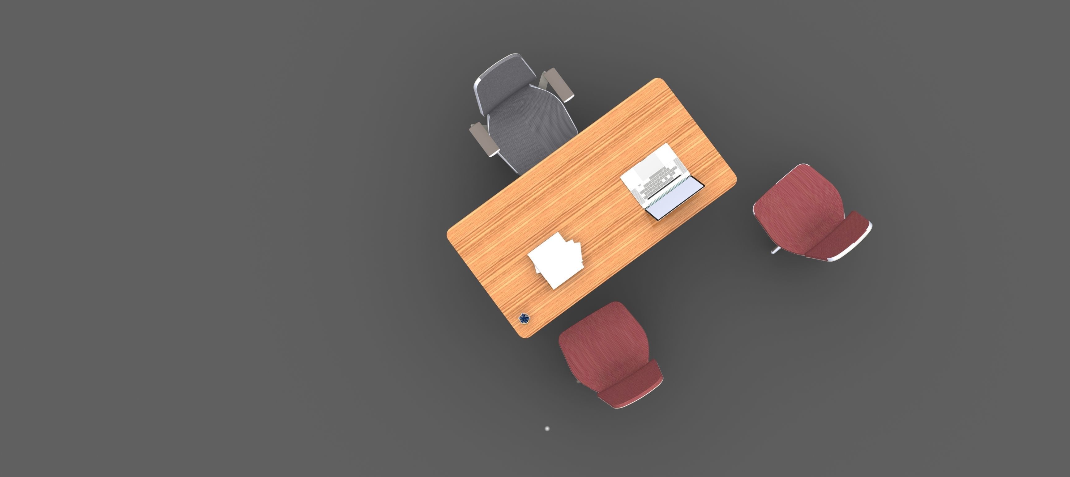 High Quality 3D model of Office Desk 3D model_4