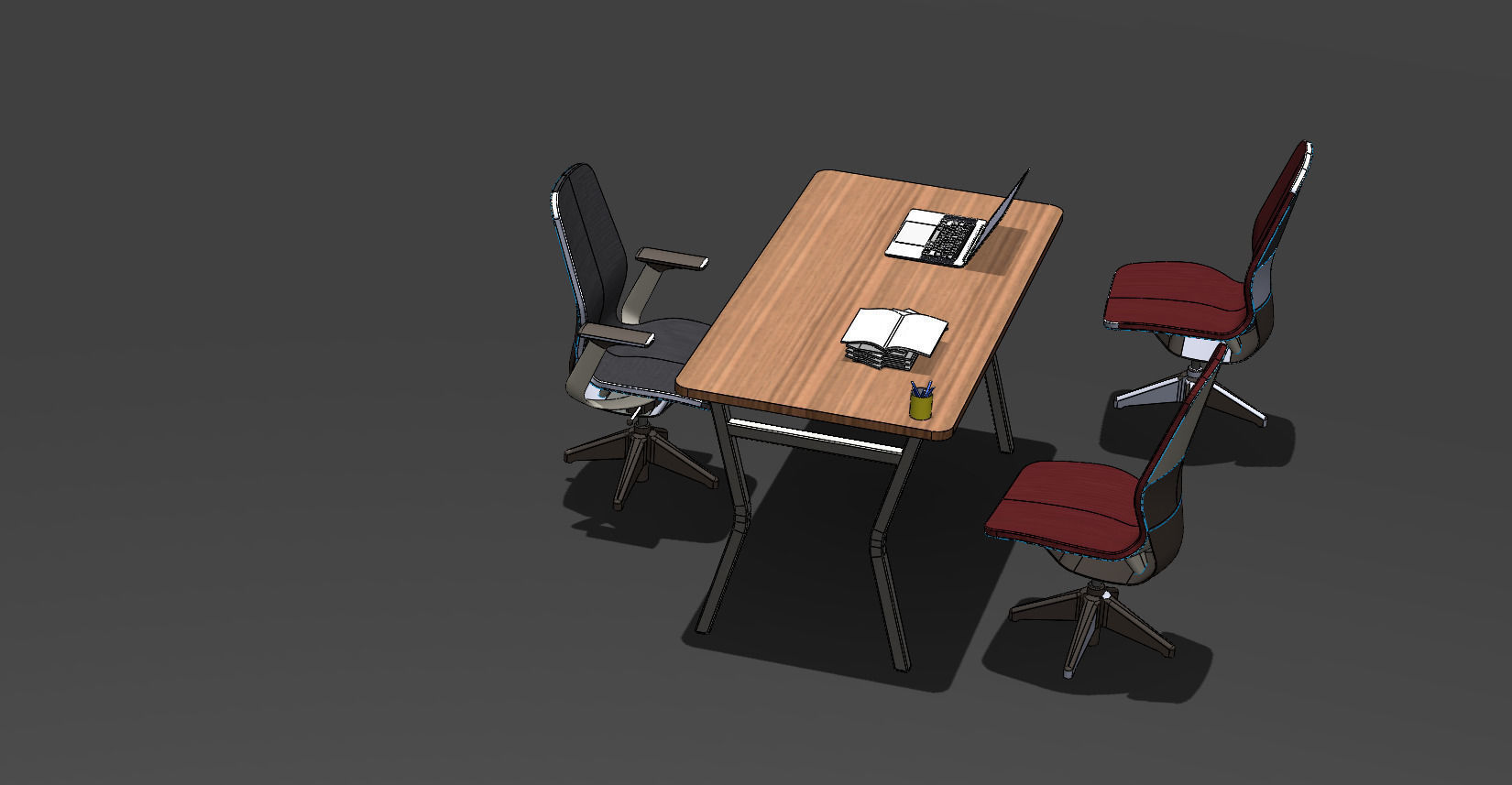 High Quality 3D model of Office Desk 3D model_5