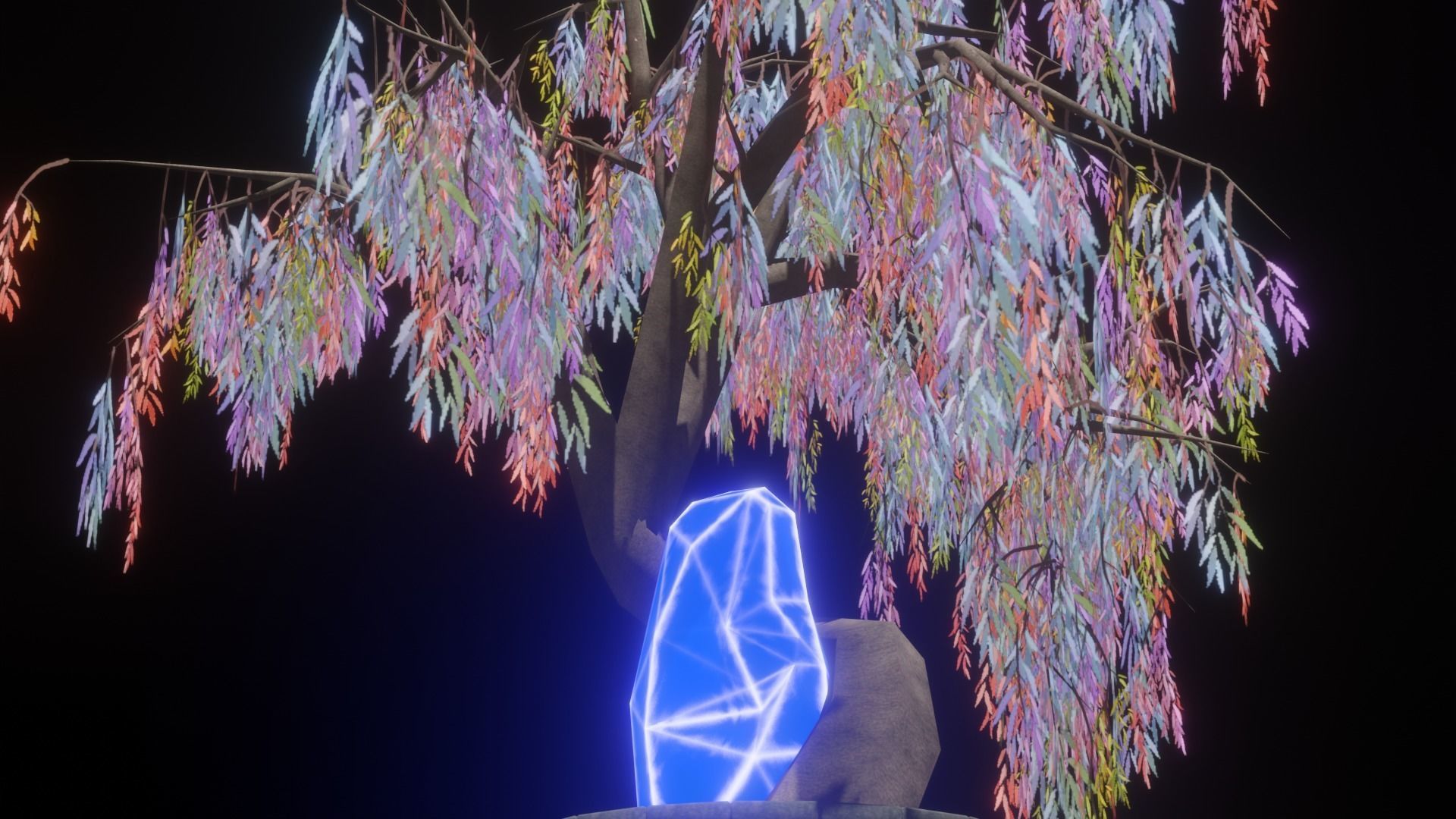 Mystic Tree Low-poly 3D model_1