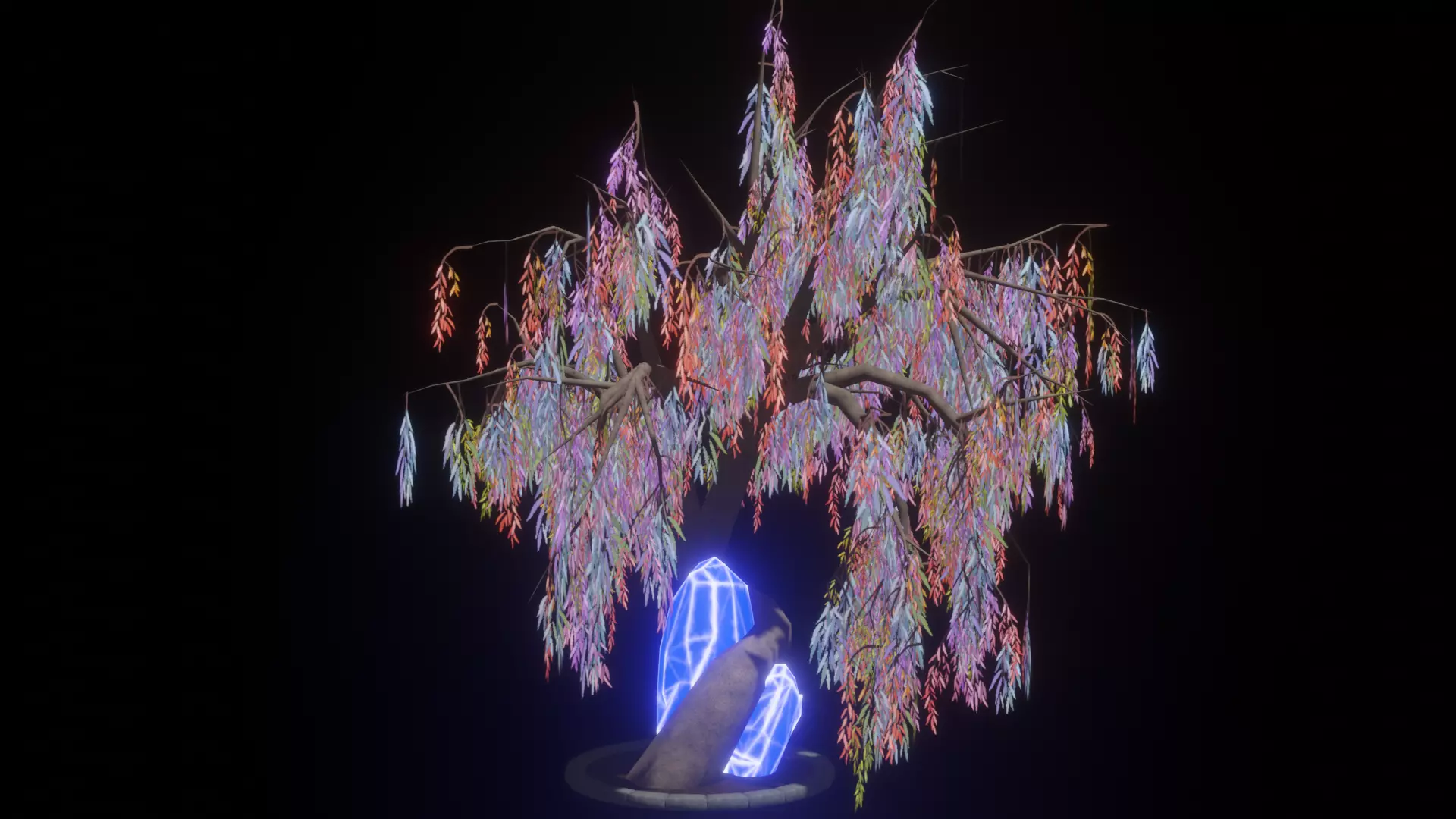 Mystic Tree Low-poly 3D model_0