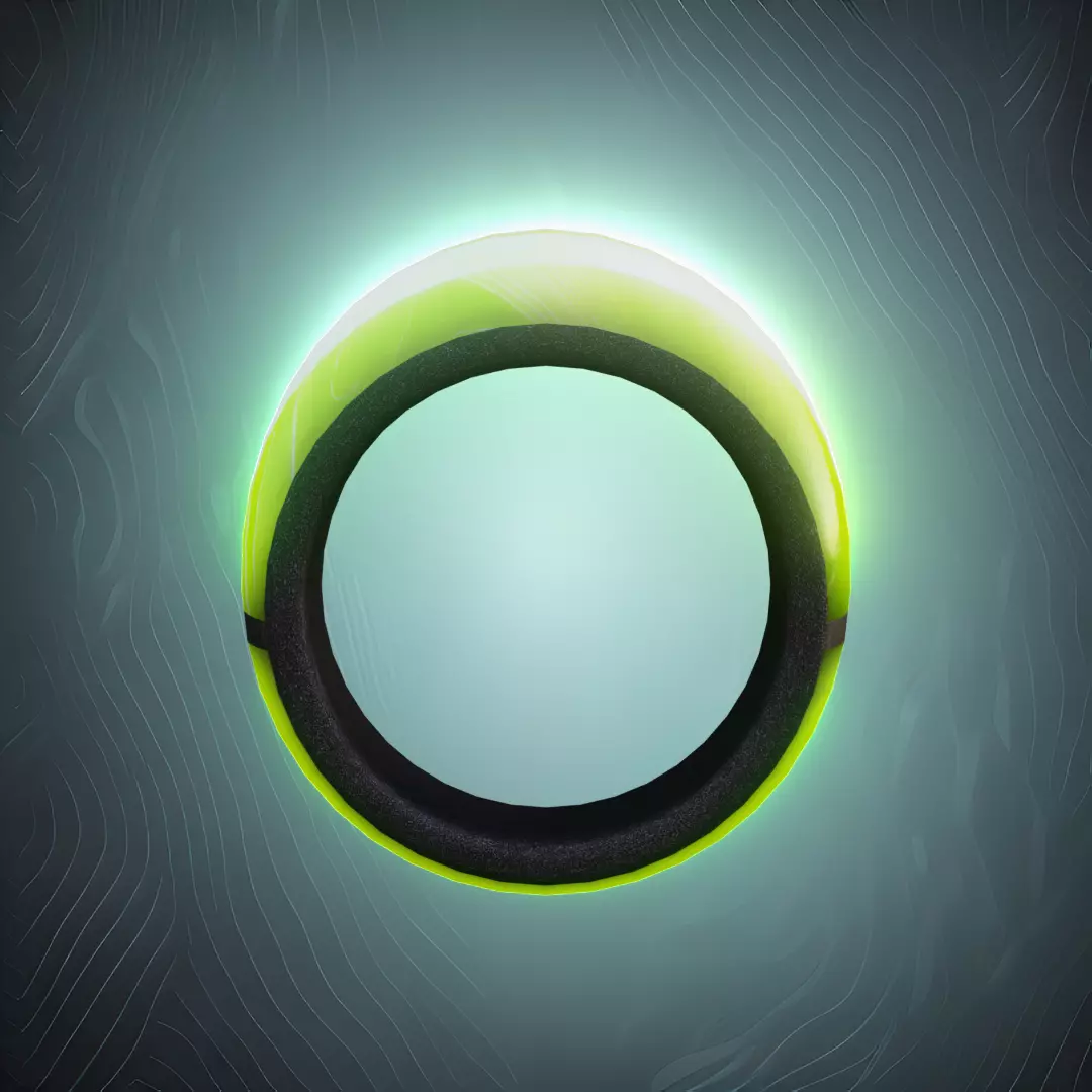 Cosmic Resonance Ring - Futuristic Alien Jewelry Low-poly 3D model_0