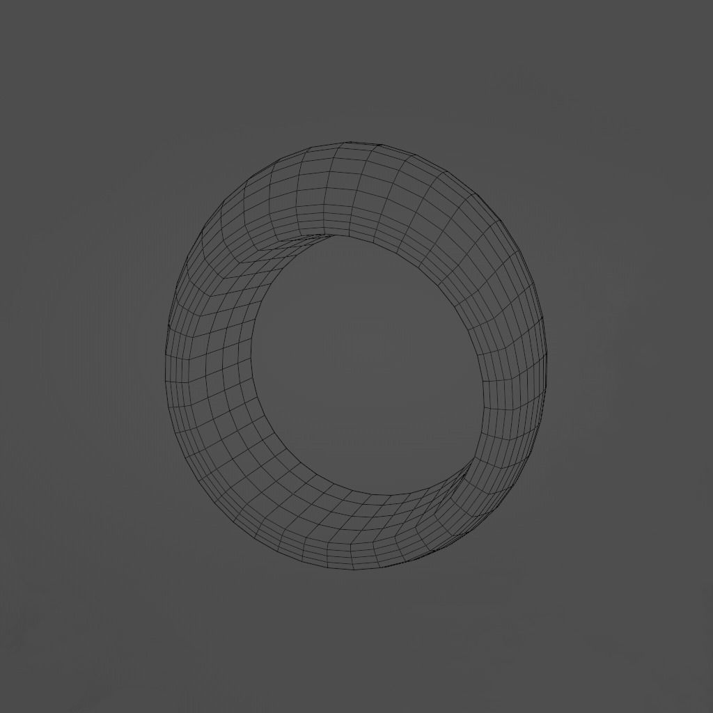 Cosmic Resonance Ring - Futuristic Alien Jewelry Low-poly 3D model_5