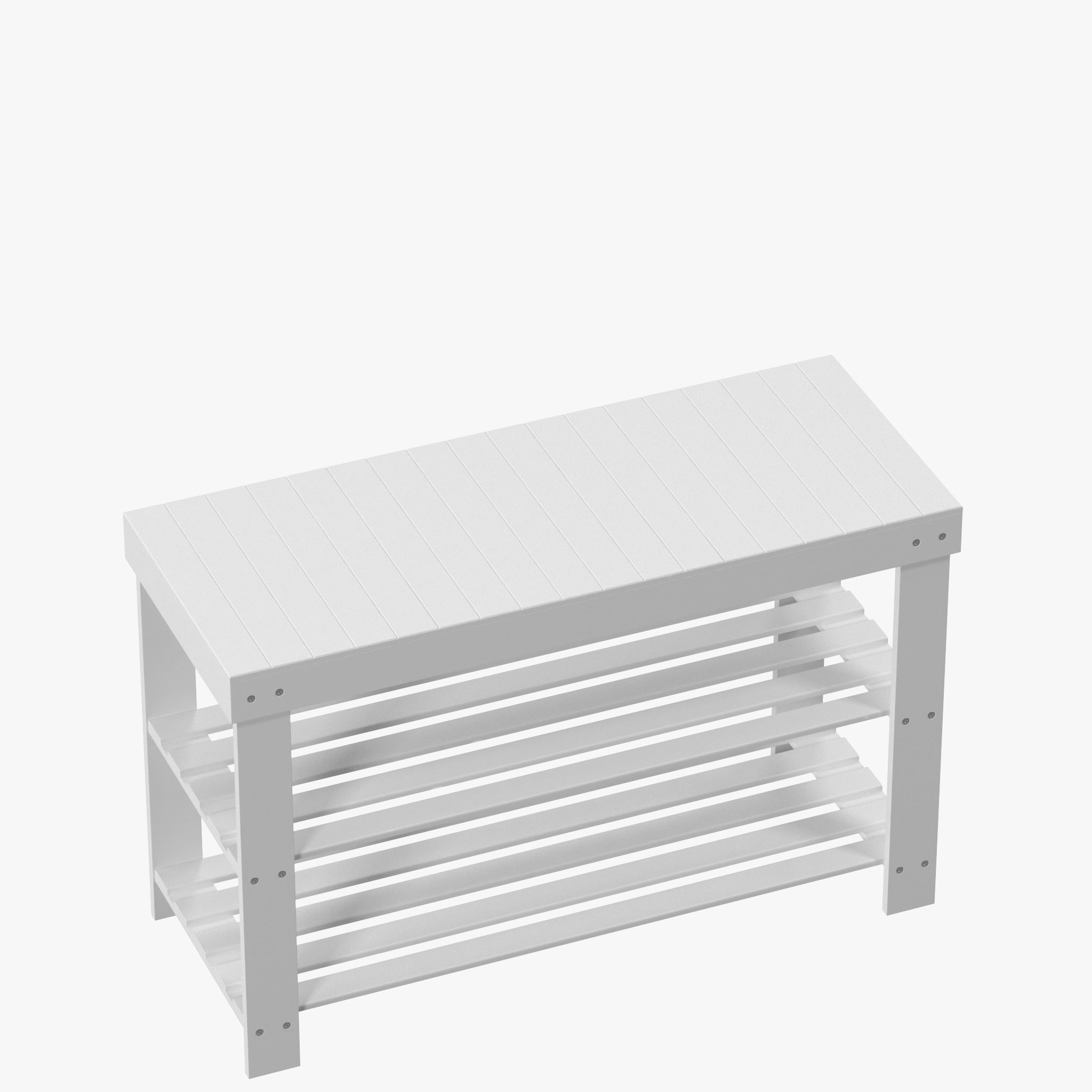 Wall Shelf with Hooks 3D model_8