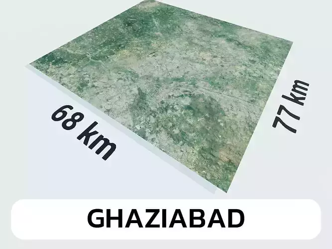 Ghaziabad India City Landscape 3D Model
