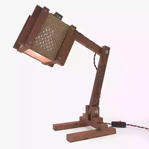 Wooden table lamp