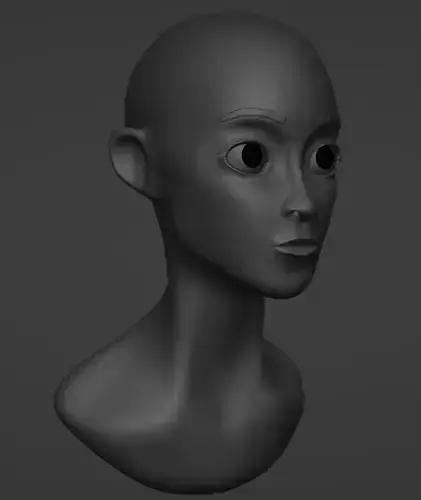 Stylized 3d Female Head Sclupt