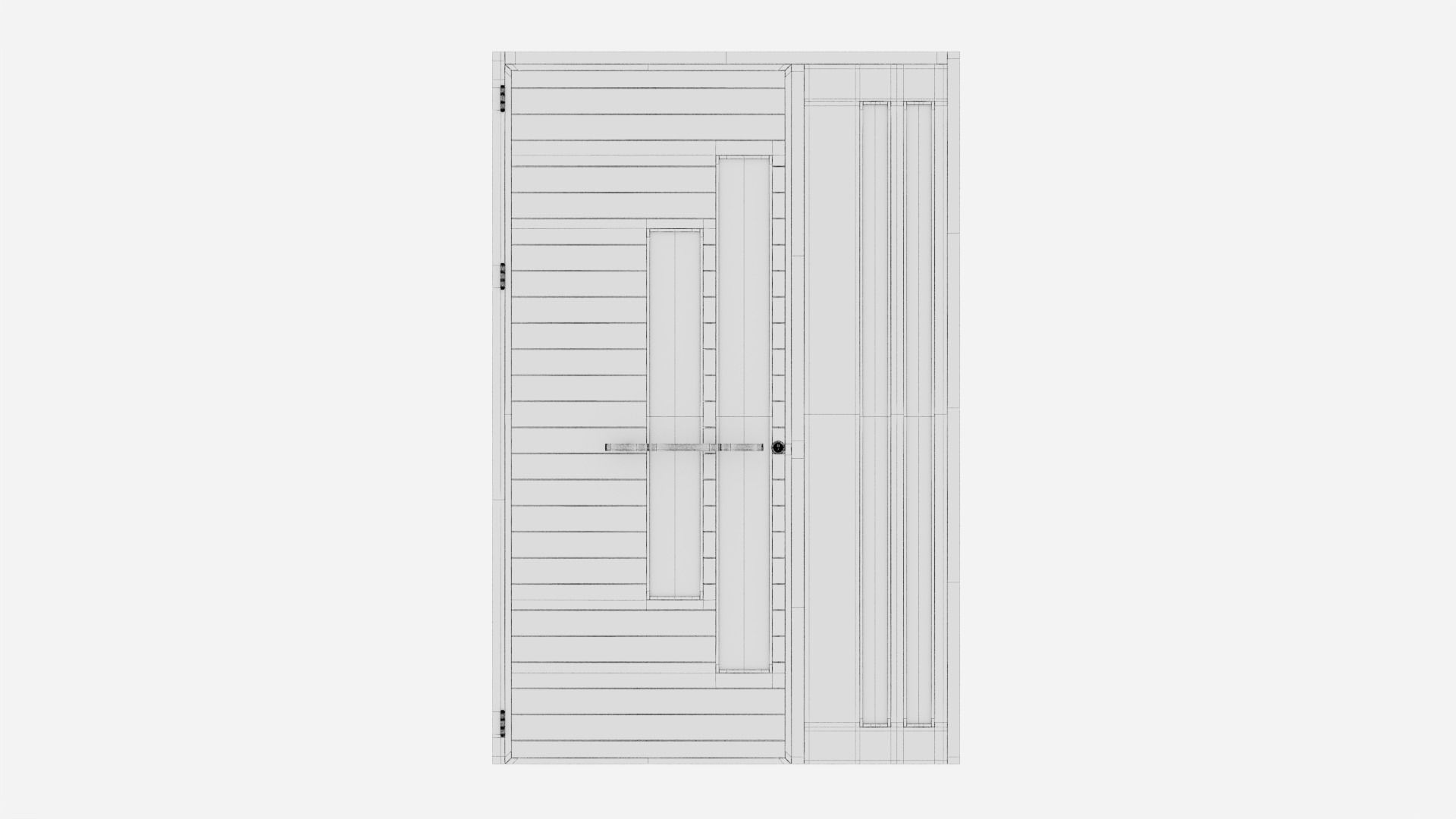 Aluminium door 208 3D model_5
