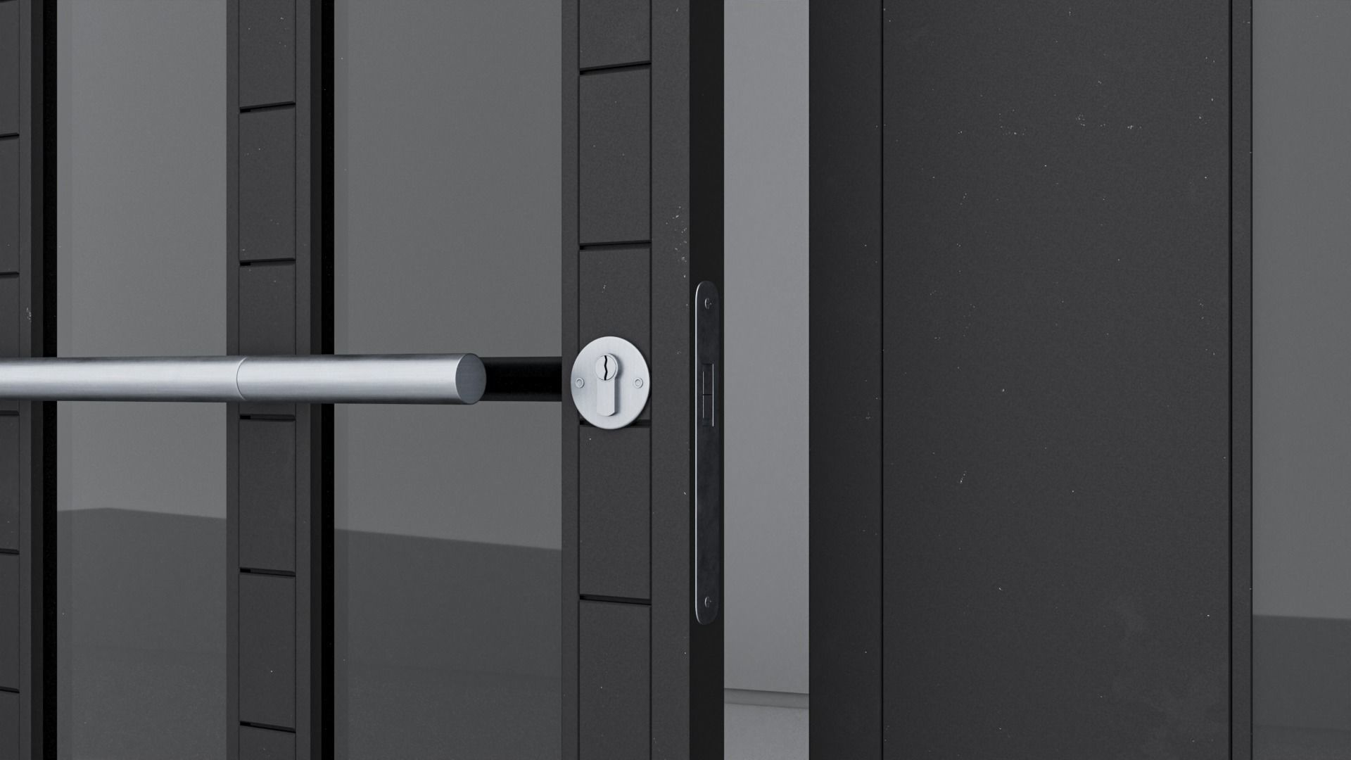 Aluminium door 208 3D model_4