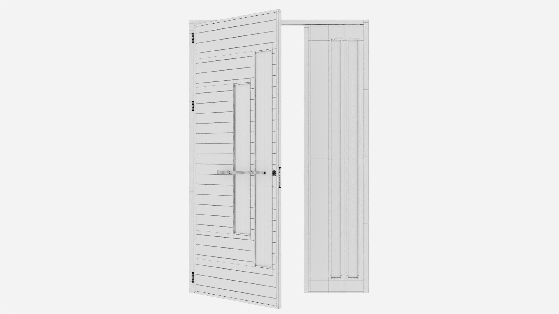 Aluminium door 208 3D model_6